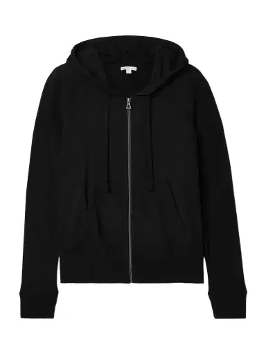 James Perse Vintage French Cotton-terry Hoodie | Thumbnail 1 James Perse Vintage French Cotton-terry Hoodie | Thumbnail 1