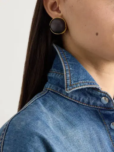 Alaïa Sphere Gold-tone Wood Earrings | Thumbnail 2 Alaïa Sphere Gold-tone Wood Earrings | Thumbnail 2