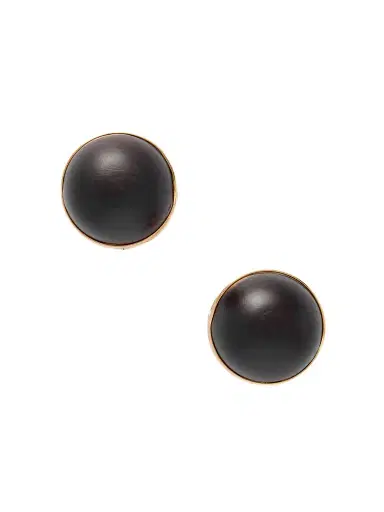 Alaïa Sphere Gold-tone Wood Earrings | Thumbnail 1 Alaïa Sphere Gold-tone Wood Earrings | Thumbnail 1