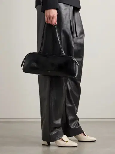 Khaite Simona Glossed-leather Shoulder Bag | Thumbnail 2
