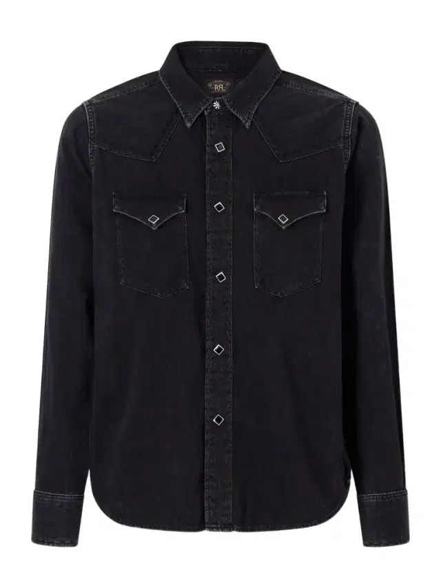 RRL Wrangler Embroidered Cotton Chambray Shirt