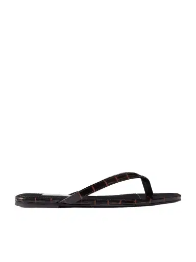 TOTEME Croc-effect Leather Flip Flops | Thumbnail 1