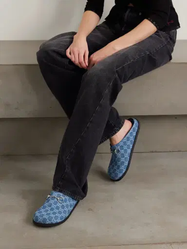 Gucci Horsebit-embellished Printed Denim Slip-ons | Thumbnail 2 Gucci Horsebit-embellished Printed Denim Slip-ons | Thumbnail 2