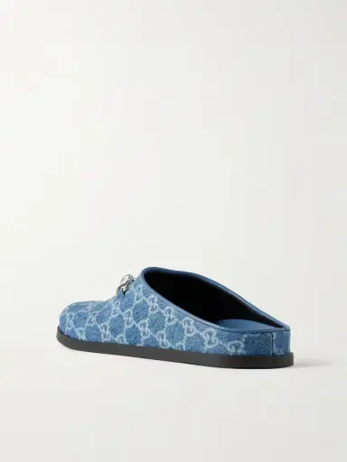 Gucci Horsebit-embellished Printed Denim Slip-ons | Thumbnail 3 Gucci Horsebit-embellished Printed Denim Slip-ons | Thumbnail 3