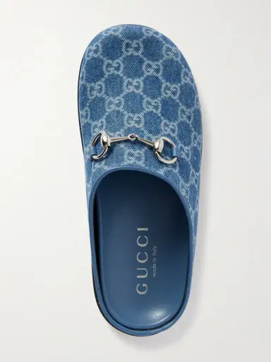 Gucci Horsebit-embellished Printed Denim Slip-ons | Thumbnail 5 Gucci Horsebit-embellished Printed Denim Slip-ons | Thumbnail 5