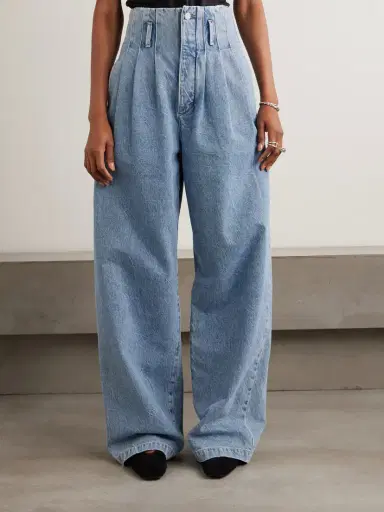 AGOLDE + Maria Mcmanus Corset Wide Leg Belted Pintucked High-rise Jeans | Thumbnail 3 AGOLDE + Maria Mcmanus Corset Wide Leg Belted Pintucked High-rise Jeans | Thumbnail 3
