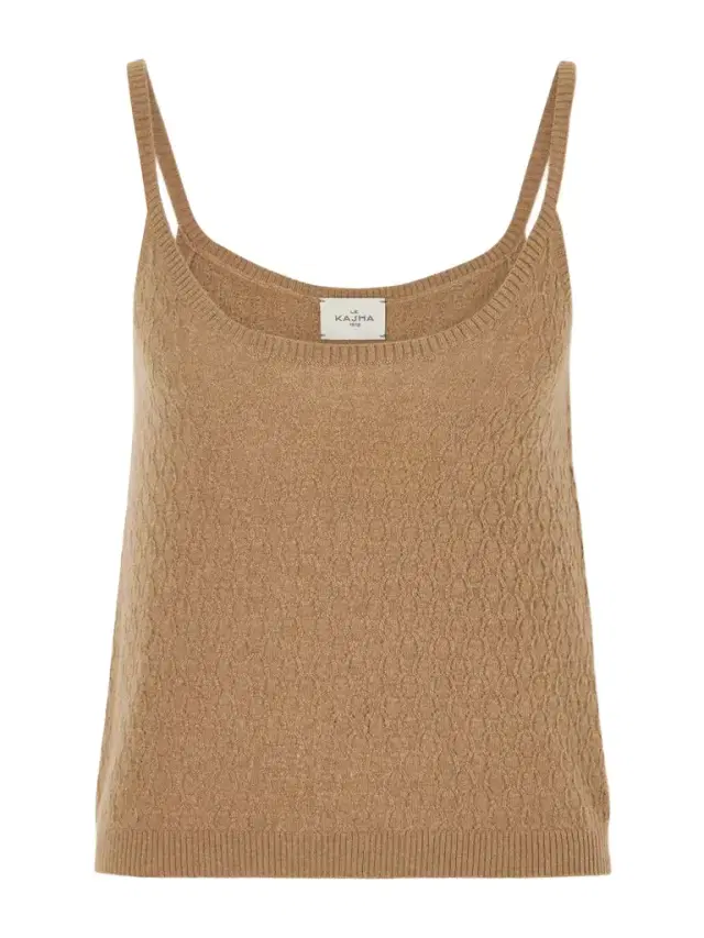 Le Kasha Fregene Pointelle-knit Cashmere Top