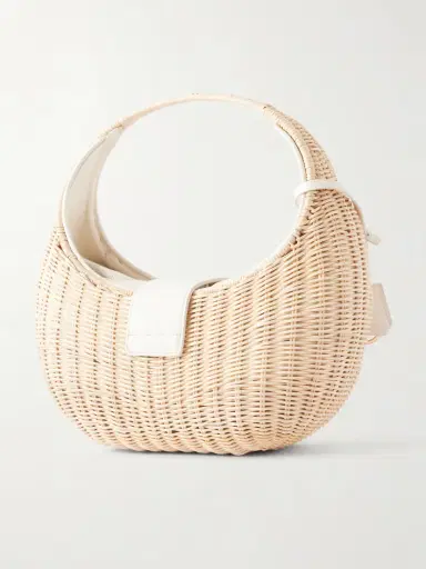 Roger Vivier Embellished Leather-trimmed Raffia Shoulder Bag | Thumbnail 4 Roger Vivier Embellished Leather-trimmed Raffia Shoulder Bag | Thumbnail 4