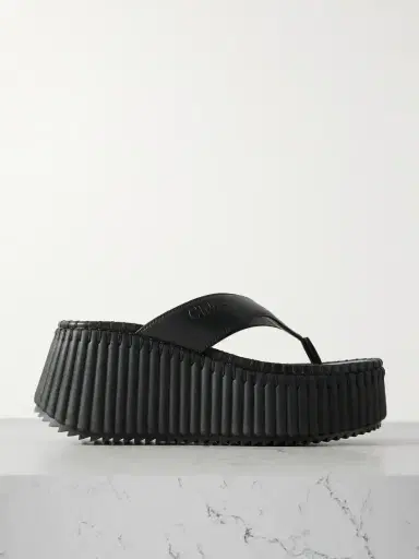 Chloé Nama Leather Platform Flip Flops | Thumbnail 1