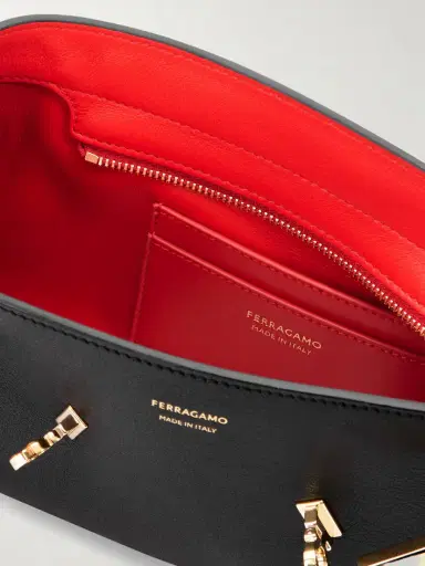 Ferragamo Hug Embellished Textured-leather Shoulder Bag | Thumbnail 6 Ferragamo Hug Embellished Textured-leather Shoulder Bag | Thumbnail 6