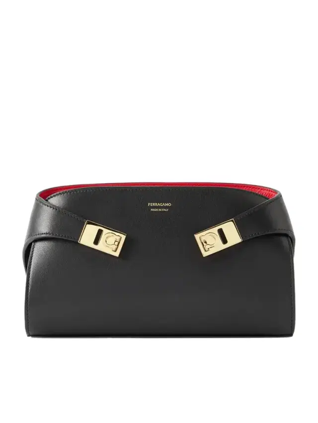 Ferragamo Hug Embellished Textured-leather Shoulder Bag