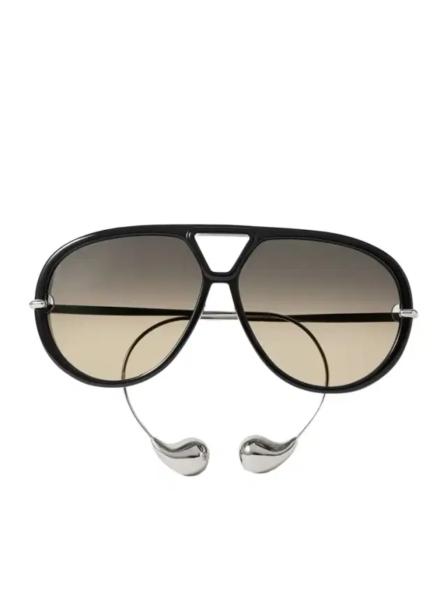 Aviator-style Acetate And Silver-tone Sunglasses