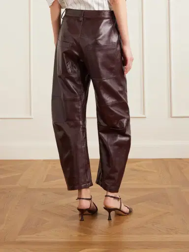 Nili Lotan Shon Leather Barrel-leg Pants | Thumbnail 3