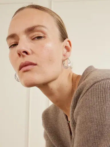 L’Atelier Nawbar Waves 18-karat White Gold Diamond Hoop Earrings | Thumbnail 2