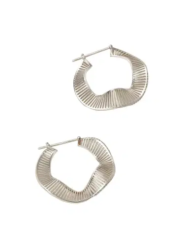 L’Atelier Nawbar Waves 18-karat White Gold Diamond Hoop Earrings | Thumbnail 1
