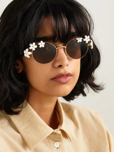 Loewe + Paula's Ibiza Embellished Round-frame Gold-tone Sunglasses | Thumbnail 2 Loewe + Paula's Ibiza Embellished Round-frame Gold-tone Sunglasses | Thumbnail 2