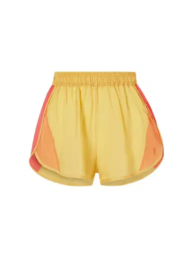 Saint Laurent Color-block Satin Shorts | Thumbnail 1