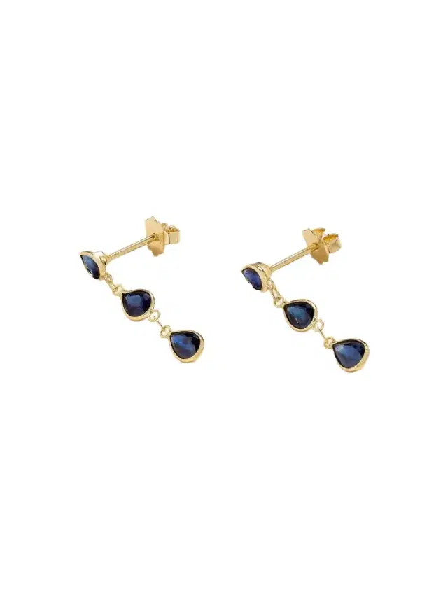 JIA JIA Chakra Gold Sapphire Earrings