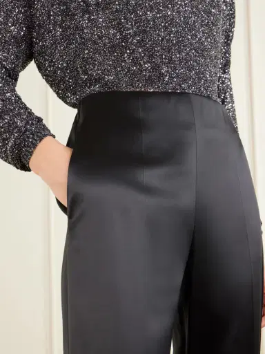 Valentino Garavani Silk-blend Duchesse Straight-leg Pants | Thumbnail 5 Valentino Garavani Silk-blend Duchesse Straight-leg Pants | Thumbnail 5