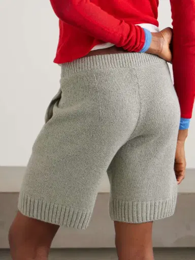 Auralee Mélange Cashmere And Silk-blend Shorts | Thumbnail 3