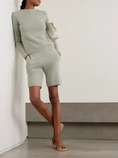 Auralee Mélange Cashmere And Silk-blend Shorts | Thumbnail 4