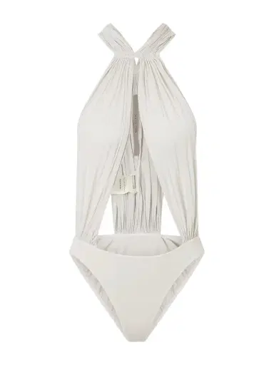 Rick Owens Miami Gathered Cotton-jersey Bodysuit | Thumbnail 1 Rick Owens Miami Gathered Cotton-jersey Bodysuit | Thumbnail 1