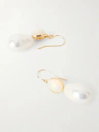 Jennifer Behr Tatum Iridescent Opal And Pearl Earrings | Thumbnail 3 Jennifer Behr Tatum Iridescent Opal And Pearl Earrings | Thumbnail 3