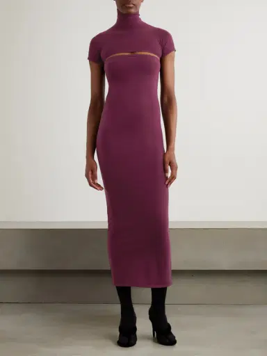 Alaïa Stretch-jersey Turtleneck Midi Dress | Thumbnail 2 Alaïa Stretch-jersey Turtleneck Midi Dress | Thumbnail 2