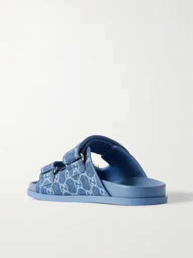 Gucci Embellished Printed Denim Sandals | Thumbnail 3 Gucci Embellished Printed Denim Sandals | Thumbnail 3