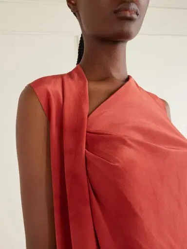 Cortana Estela One-shoulder Silk-chiffon Maxi Dress | Thumbnail 4