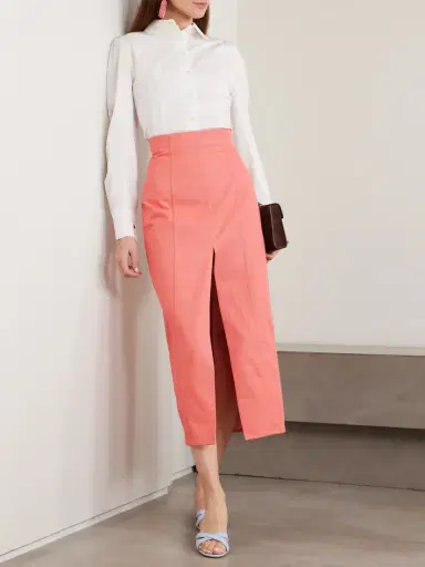 Carolina Herrera Denim Midi Skirt | Thumbnail 2