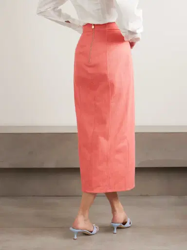 Carolina Herrera Denim Midi Skirt | Thumbnail 3