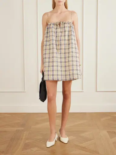 BERNADETTE Checked Seersucker Mini Dress | Thumbnail 2 BERNADETTE Checked Seersucker Mini Dress | Thumbnail 2