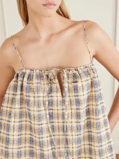 BERNADETTE Checked Seersucker Mini Dress | Thumbnail 4 BERNADETTE Checked Seersucker Mini Dress | Thumbnail 4