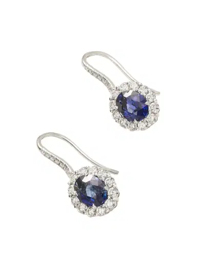 Garrard 1735 Platinum, Sapphire And Diamond Earrings | Thumbnail 1