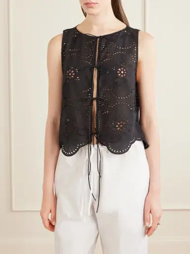 Matteau Scalloped Broderie Anglaise Cotton Top | Thumbnail 3
