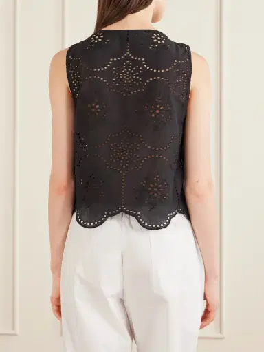 Matteau Scalloped Broderie Anglaise Cotton Top | Thumbnail 4