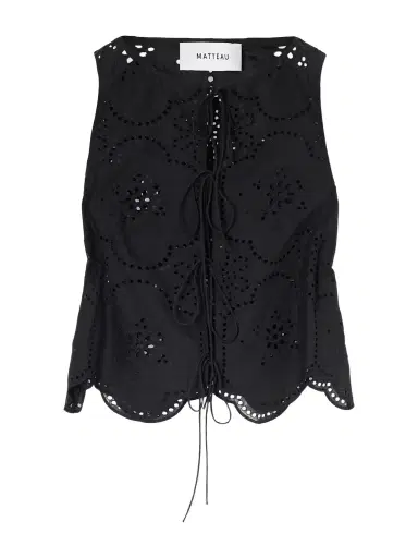 Matteau Scalloped Broderie Anglaise Cotton Top | Thumbnail 1