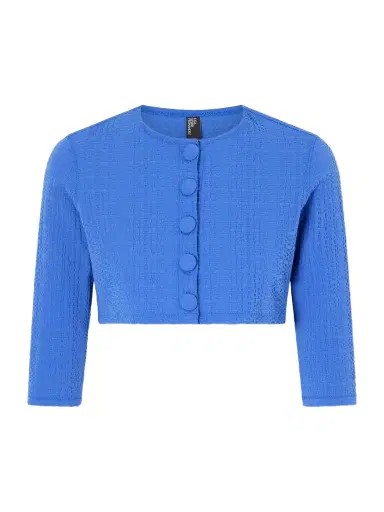 Lisa Marie Fernandez Cropped Seersucker Cardigan | Thumbnail 1 Lisa Marie Fernandez Cropped Seersucker Cardigan | Thumbnail 1