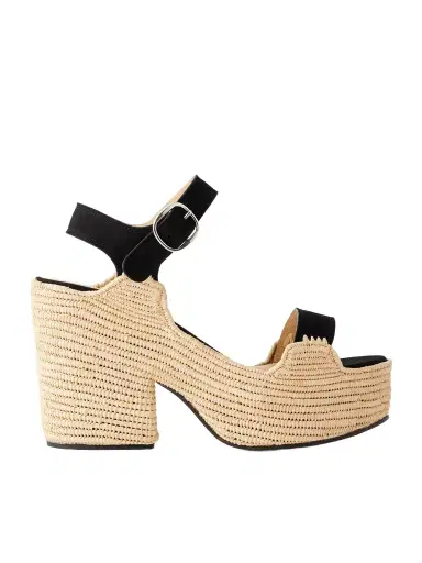 Gabriela Hearst Sardis 100 Raffia-trimmed Suede Sandals | Thumbnail 1