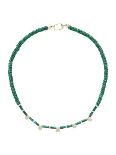 Martha Calvo Gold-plated, Malachite And Crystal Necklace | Thumbnail 1 Martha Calvo Gold-plated, Malachite And Crystal Necklace | Thumbnail 1