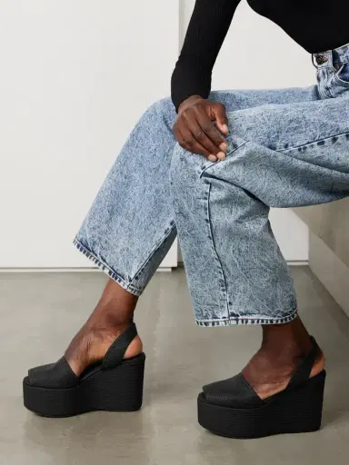 Alaïa Straw Slingback Platform Wedge Sandals | Thumbnail 2 Alaïa Straw Slingback Platform Wedge Sandals | Thumbnail 2