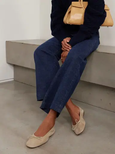 aeyde Tiby Bow-detailed Suede Ballet Flats | Thumbnail 2 aeyde Tiby Bow-detailed Suede Ballet Flats | Thumbnail 2