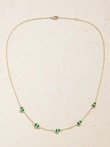 L’Atelier Nawbar Atoms The 5 Dots 18-karat Gold, Enamel And Diamond Necklace | Thumbnail 4