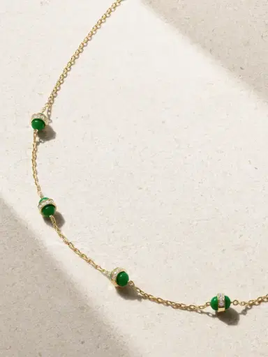 L’Atelier Nawbar Atoms The 5 Dots 18-karat Gold, Enamel And Diamond Necklace | Thumbnail 1