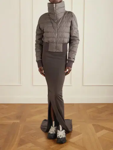 Rick Owens + Moncler Appliquéd Quilted Shell Down Jacket | Thumbnail 2