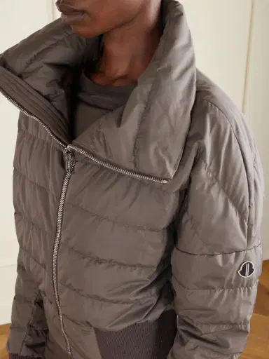 Rick Owens + Moncler Appliquéd Quilted Shell Down Jacket | Thumbnail 4