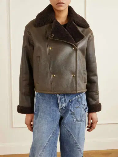Loewe Double-breasted Shearling Jacket | Thumbnail 3 Loewe Double-breasted Shearling Jacket | Thumbnail 3