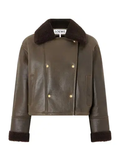 Loewe Double-breasted Shearling Jacket | Thumbnail 1 Loewe Double-breasted Shearling Jacket | Thumbnail 1