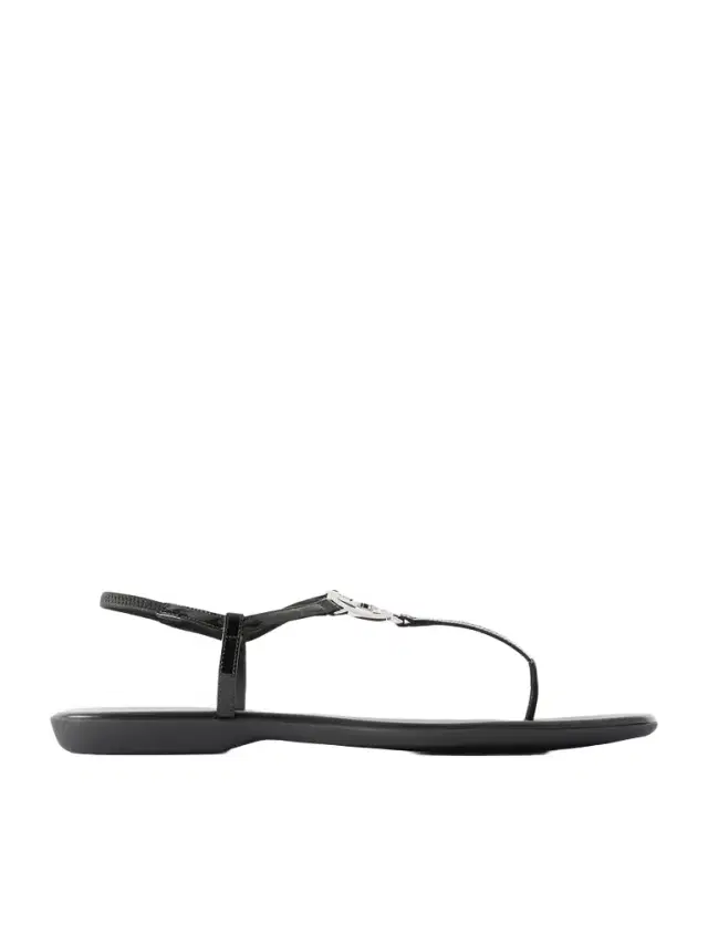 Logo-embellished Leather Thong Sandals